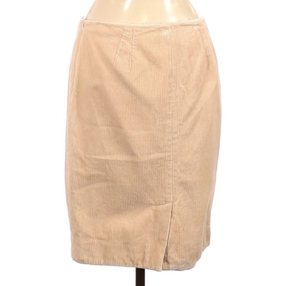 Maeve Anthropologie 8‎ 100% cotton khaki side zip fully lined pencil skirt - Picture 3 of 7